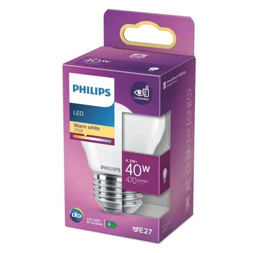 Philips 929001345755 P45 E27 LED lemputė 4,3 W 470 lm image 2