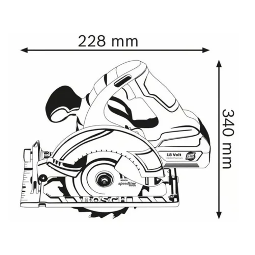 BOSCH GKS 18V-LI akumuliatorinis diskinis pjūklas image 3
