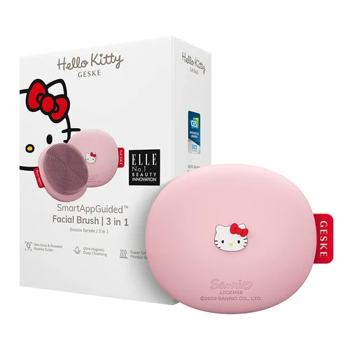 Geske 3-in-1 veido valymo šepetėlis Hello Kitty, rožinis image 2