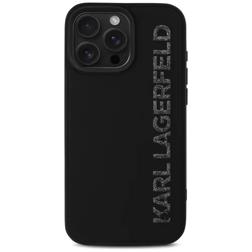 Karl Lagerfeld HC 3D gumos dėklas iPhone 16 Pro Max, juodas image 3