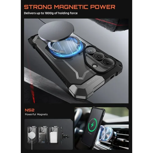 Supcase UB Grip Mag MagSafe dėklas Samsung Galaxy S26, juodas image 3