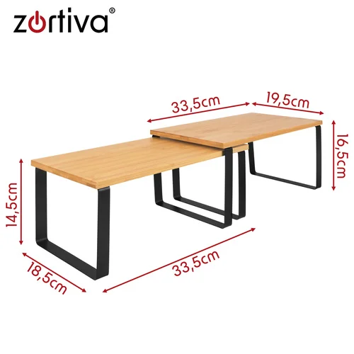 Zortiva bambukinė virtuvinė lentyna, 2 vnt. image 3