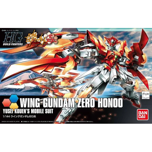 Bandai [033] HGBF Wing Gundam Zero Honoo kolekcinė figūrėlė vaikams image 1
