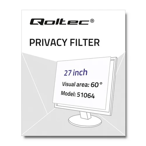 Qoltec 51064 27 col. privatumo filtras image 2