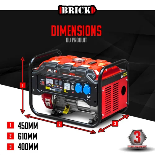 Brick Benzininis generatorius, 2800 W image 3