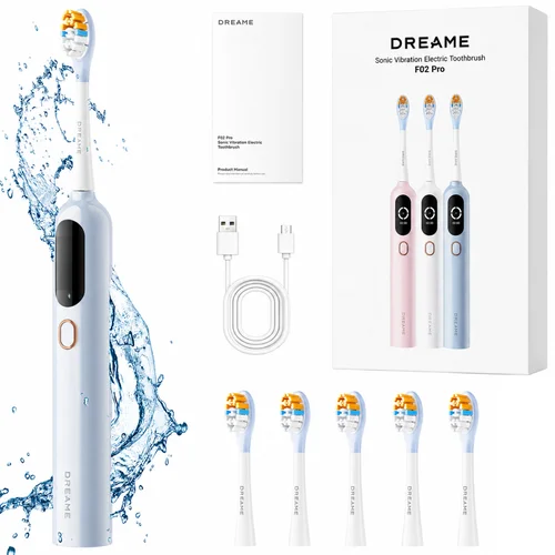 Dreame F02 Pro garsinis dantų šepetėlis (rinkinys, žydros spalvos) image 3