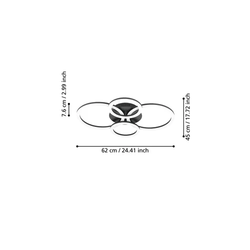 EGLO Parrapos-Z Lubinis šviestuvas, 5800lm 41W, 61,5x45 cm image 2
