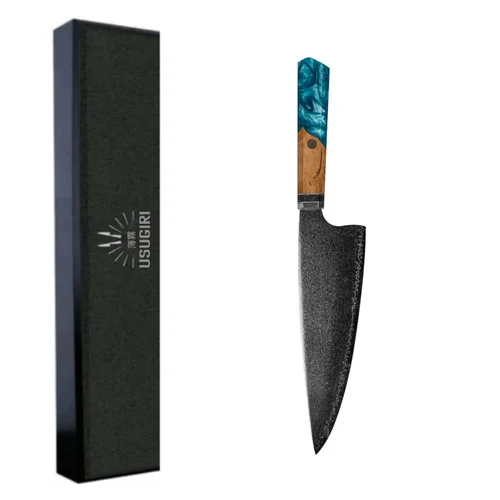 Damasko plieno šefo peilis Usugiri JH-D-015 21,3 cm image 2