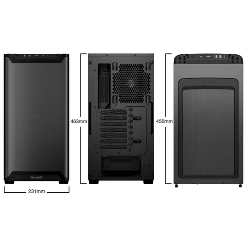 be quiet! PURE BASE 501 Airflow juodas korpusas image 2