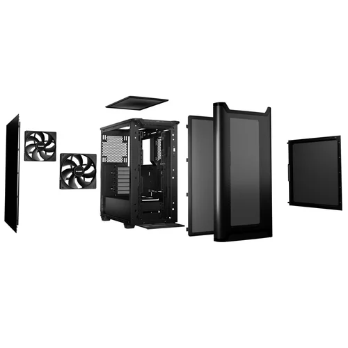 be quiet! PURE BASE 501 Airflow juodas korpusas image 3