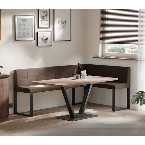 SANA U virtuvinis kampas 128 × 168 cm, dešinė, Inari 28 ruda image 1