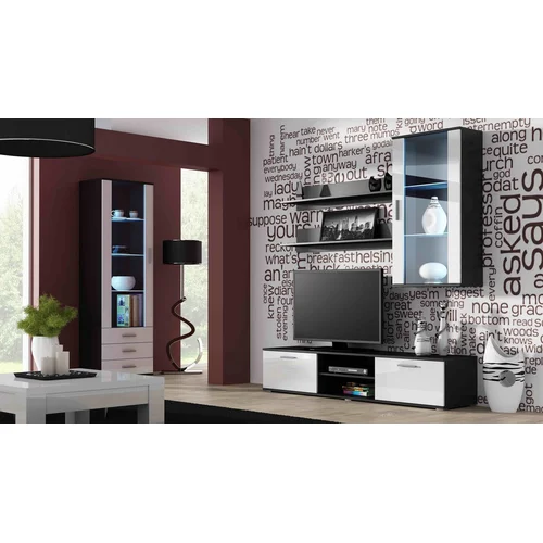 Cama SOHO pakabinama vitrininė spintelė, juoda/balta image 3