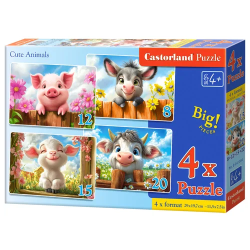 4in1 dėlionė Mielos gyvūnėlės B-041084 image 1