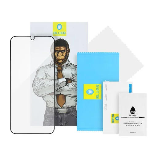 5D Mr. Monkey Strong Lite stiklas Samsung Galaxy S26, juodas image 2