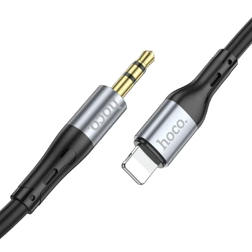 Hoco UPA22 AUX kabelis 3,5 mm–Lightning, 1 m, juodas image 1
