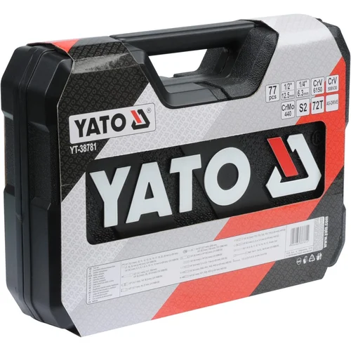 YATO YT-38781 įrankių rinkinys, 77 vnt., 1/4" + 1/2" image 3