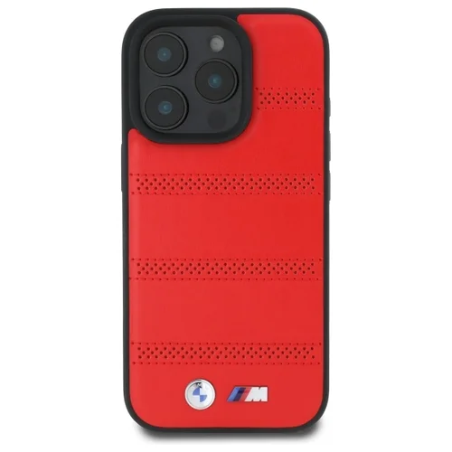 BMW M Perforuota ir siūta linija MagSafe dėklas iPhone 16 Pro Max, raudonas image 2
