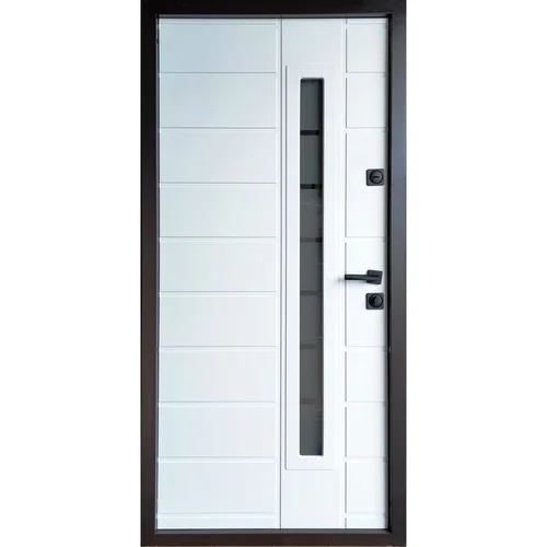 MAGDA T15-148 Lauko durys su stiklu 86D Ruda 8019 image 2