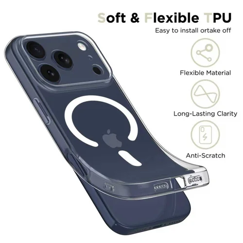 Tech-Protect FlexAir MagSafe dėklas iPhone 17 Pro, skaidrus image 2