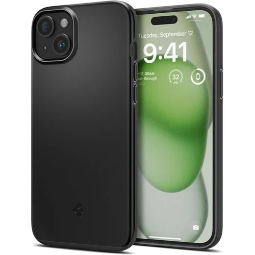 Spigen Thin Fit iPhone 15 Plus dėklas, juodas image 1