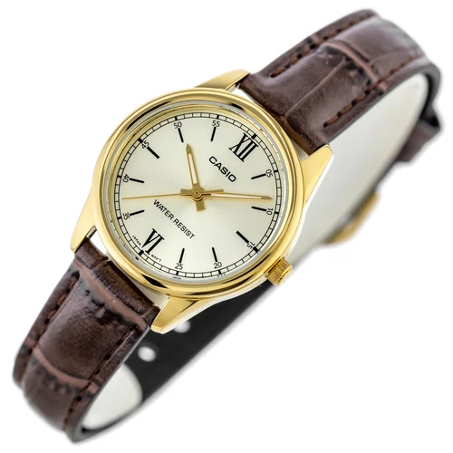 Casio Collection LTP-V005GL-9BUDF moteriškas laikrodis, auksinis ir rudas image 2