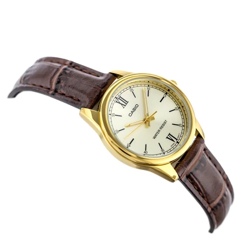 Casio Collection LTP-V005GL-9BUDF moteriškas laikrodis, auksinis ir rudas image 3