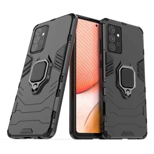Samsung Galaxy A72 4G Žiedinis Armor dėklas, juodas image 1