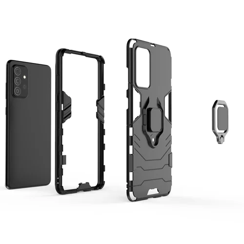 Samsung Galaxy A72 4G Žiedinis Armor dėklas, juodas image 2