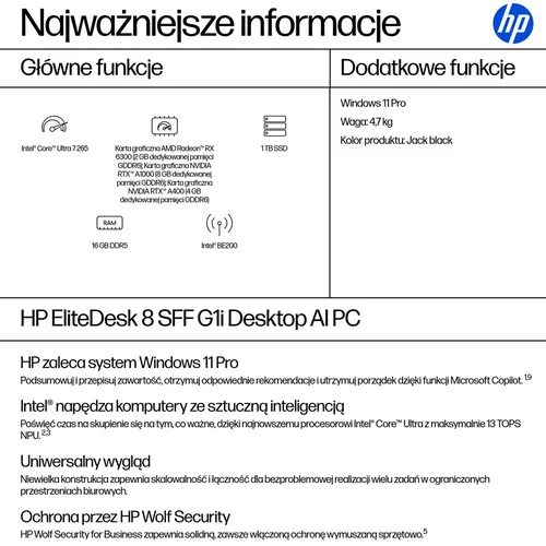 HP EliteDesk 8 SFF G1i Ultra 7 265 16 GB 1 TB SSD image 2