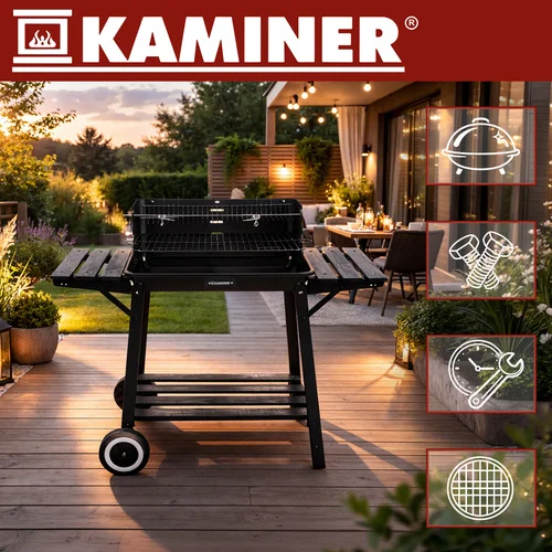 Kaminer 00027320 anglinis grilis 93 × 41 × 86 cm image 3