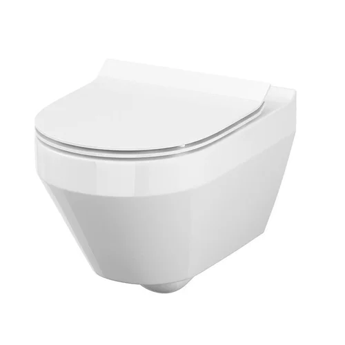 Klozeto dangtis CERSANIT Crea Oval Slim, balta spalva image 2