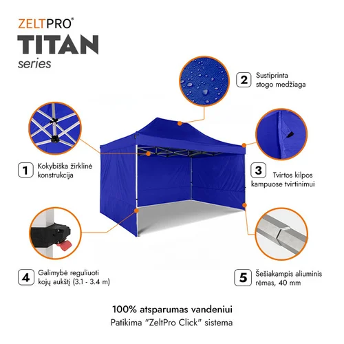 Zeltpro TITAN Prekybinė Palapinė 3x4,5 image 2