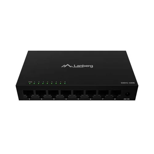 LANBERG DSM1-1008 8 prievadų Gigabit jungiklis 12 V image 1