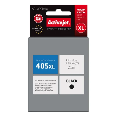 Activejet AE-405BNX juoda rašalo kasetė 21 ml image 1