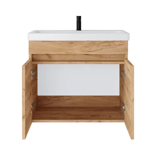 Riva SA63-10E vonios spintelė su praustuvu Gold Craft Oak image 2