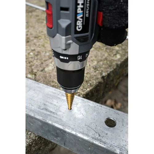 GRAPHITE Pakopiniai grąžtai: 4-12, 4-20, 4-32 mm, alavo, 3 vnt. image 2