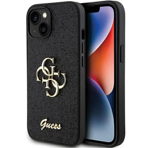 Guess Big 4G dėklas iPhone 15, juodas image 1