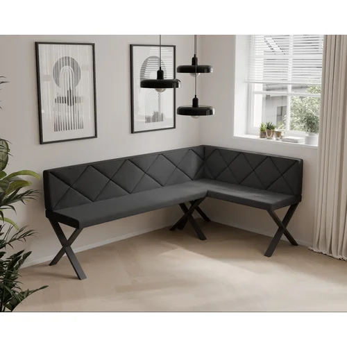 VERO X dešinysis virtuvinis kampas 142 × 196 cm, Inari 100 juodas image 2
