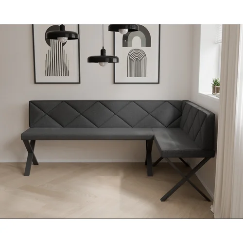 VERO X dešinysis virtuvinis kampas 142 × 196 cm, Inari 100 juodas image 3