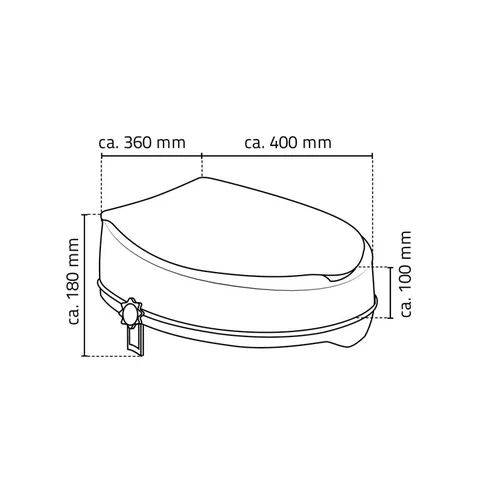 Ridder Sam A0071001 aukštinamoji unitazo sėdynė 40 cm image 3