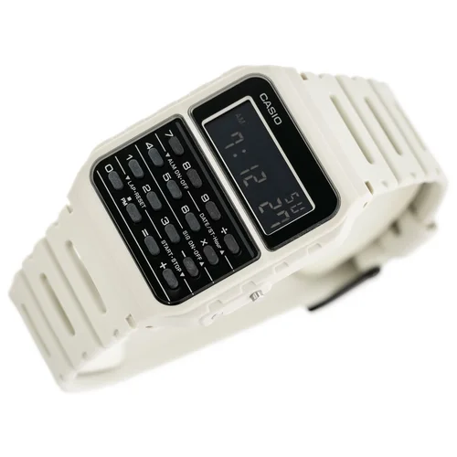 Casio Vintage CA-53WF-8B vyriškas skaičiuotuvo laikrodis, baltas image 2