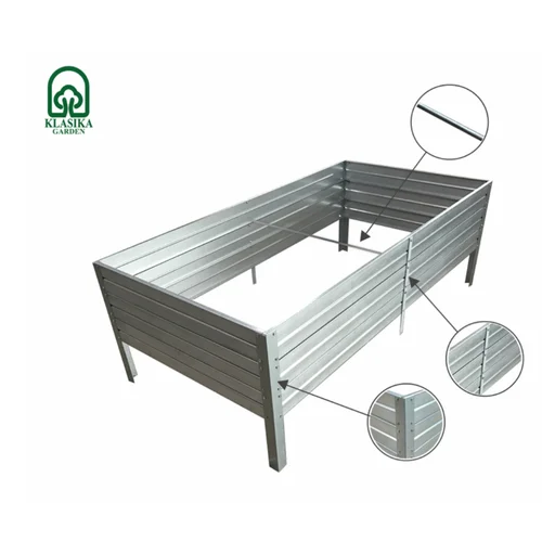 KLASIKA GARDEN Pakelta lysvė cinkuota 150x75x30 cm image 2