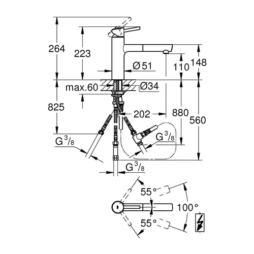GROHE Concetto 31214001 virtuvinis maišytuvas Chromo image 2