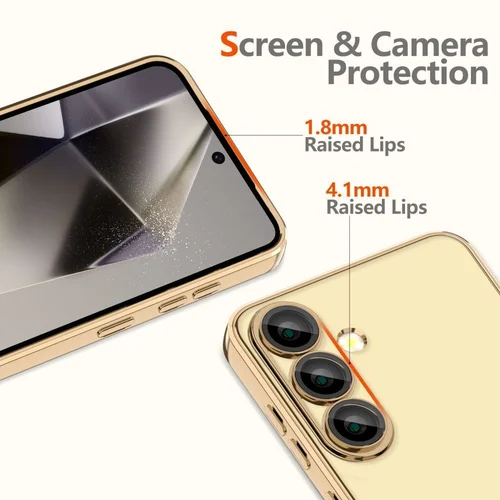 Tech-Protect MagFlex dėklas Samsung Galaxy S25 Edge, permatomas auksas image 3