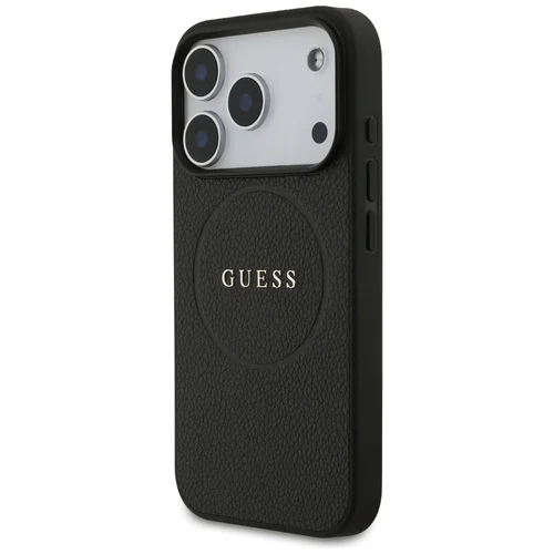 Guess Grained Ring MagSafe dėklas iPhone 17 Pro, juodas image 2