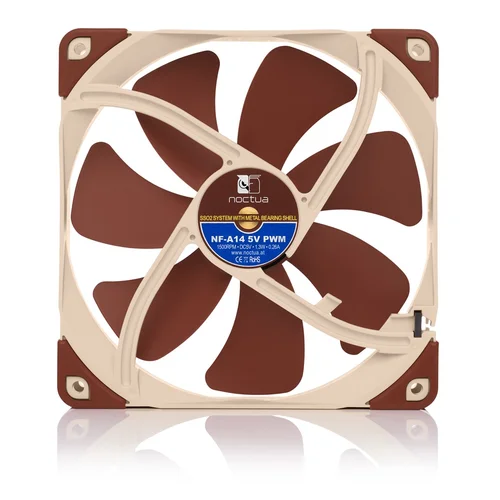 Noctua NF-A14 140 mm korpuso ventiliatorius, bežinis/rudas image 3