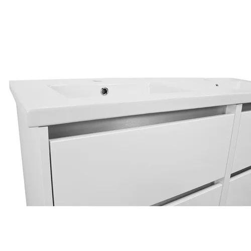 KAMĖ City 120-2 vonios spintelė 121 cm, blizgi balta image 3