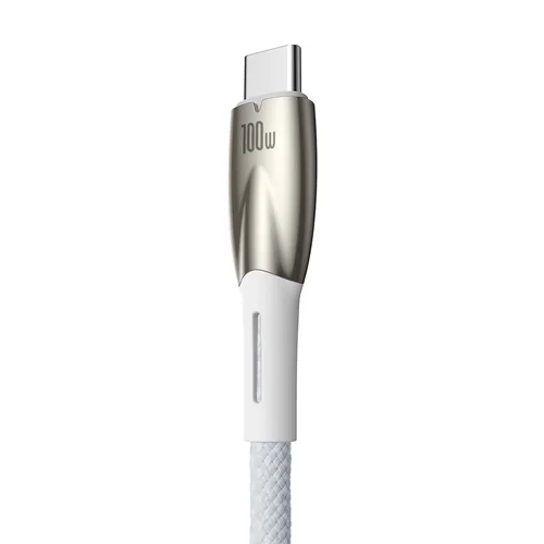 Baseus Glimmer USB-A–USB-C 100 W 1 m baltas įkrovimo laidas image 3