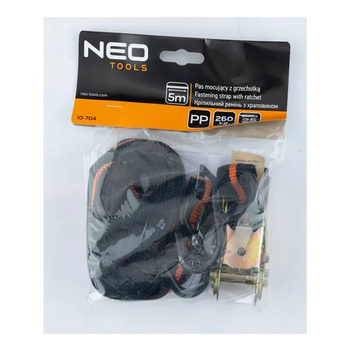 Neo Tools Bagažo diržas 25 mm x 5 m reketu image 2