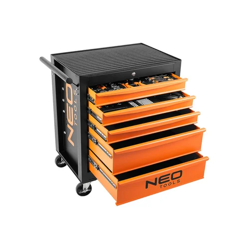 NEO TOOLS 84-214-6 Dirbtuvių spintelė, 5 stalčiai, 117 įrankių image 1